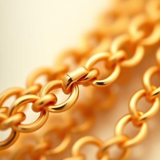 Gold chain detail